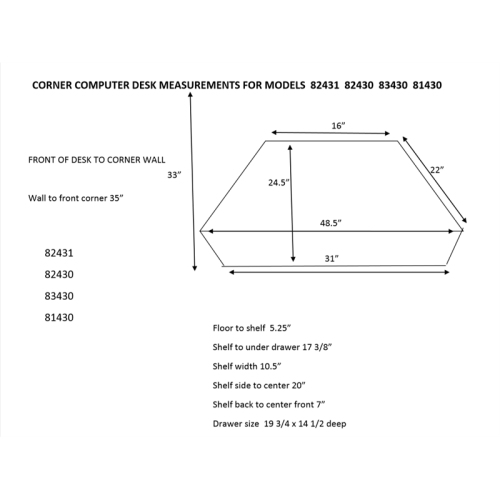 Leick Furniture Corner Computer Desk in Oak