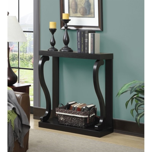 CONVENIENCE CONCEPTS  Newport Gramercy Console Table In Espresso Wood Finish