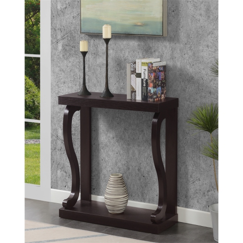 Convenience Concepts Newport Gramercy Console Table in Espresso Wood Finish