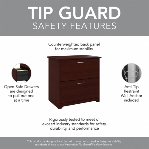 Bush Furniture Cabot L Shaped Desk with Hutch and Lateral File Cabinet