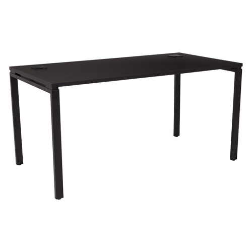 OFFICE STAR  60 Inch Writing Desk With Laminate Top And Finish Metal Legs In Black