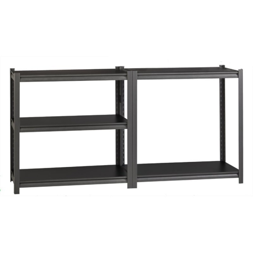 Hirsh 3200 Riveted Metal Shelving 5-Shelf Unit 18Dx48Wx72H Gunmetal Gray/Black