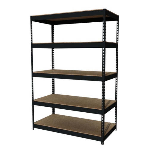 HIRSH INDUSTRIES LLC  Iron Horse 3800 Riveted Metal Shelving 5-Shelf Unit 24D X 48W X 72H In Black