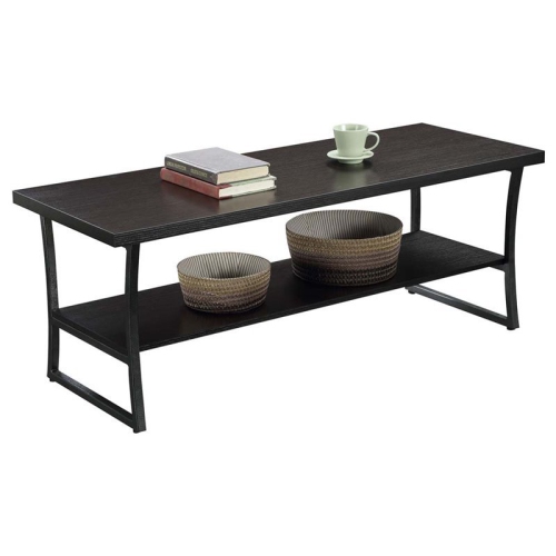 Convenience Concepts X-Calibur Coffee Table in Espresso Wood Finish