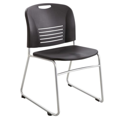 SAFCO  Vy Straight Leg Stacking Chair In (Set Of 2) In Black