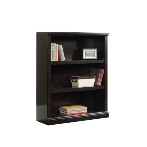 Sauder Select Engineered Wood 3-Shelf Bookcase in Estate Black