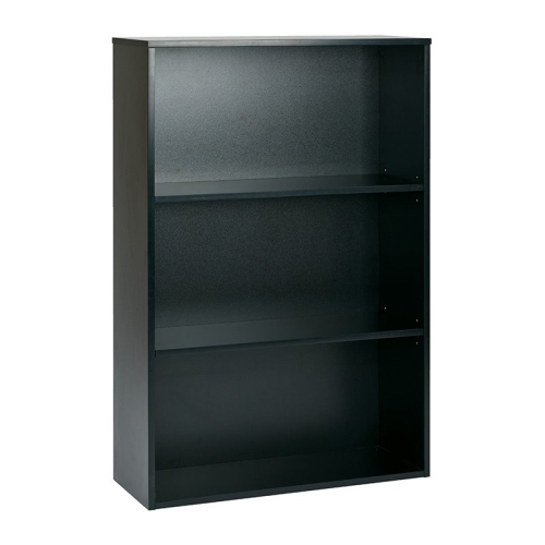 OFFICE STAR  Prado 48 Inch 3 Shelf Bookcase By In Black