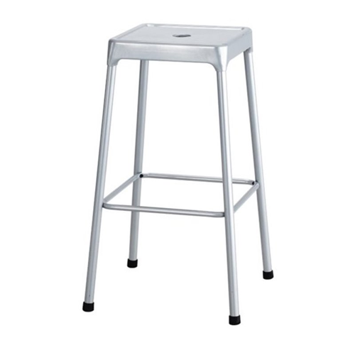 Safco Bar Stool Chair - Set of 1 - Silver
