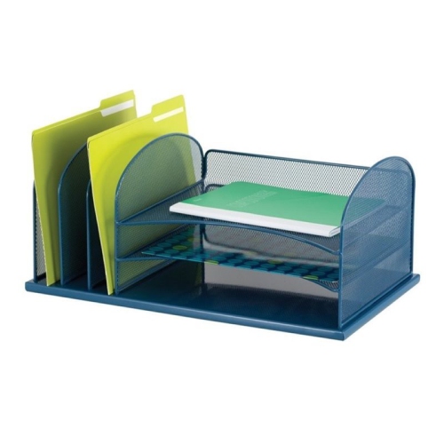 Safco Onyx Desk Organizer in Blue