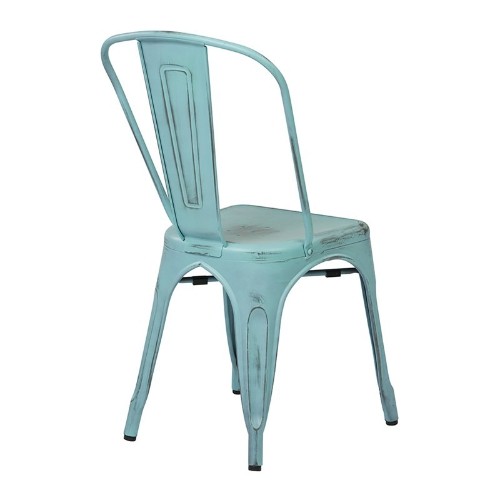 Office Star OSP Designs Armless Dining Chair in Sky Blue