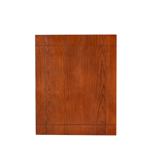 Linon Mission Oak Wood Cabinet Table in Brown
