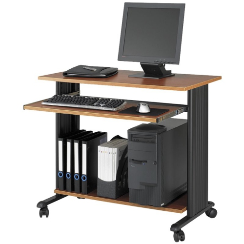 SAFCO  Müv 35" Fixed Height Wood Workstation In Cherry