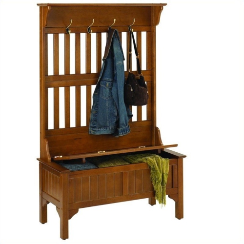 Homestyles Homestead Full Hall Tree in Cottage Oak