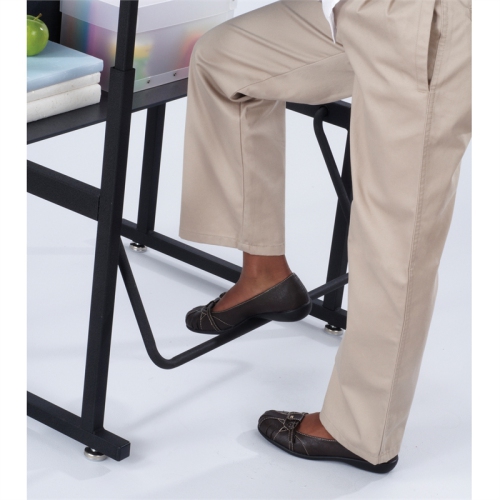 Safco AlphaBetter 20" x 28" Student Desk Swinging Footrest Bar in Beige