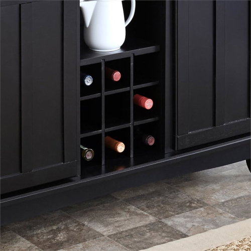 Homestyles Buffet of Buffets Wood Buffet in Black