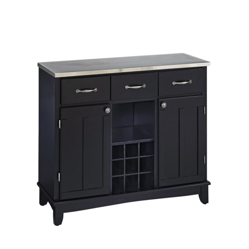 Homestyles Buffet of Buffets Wood Buffet in Black