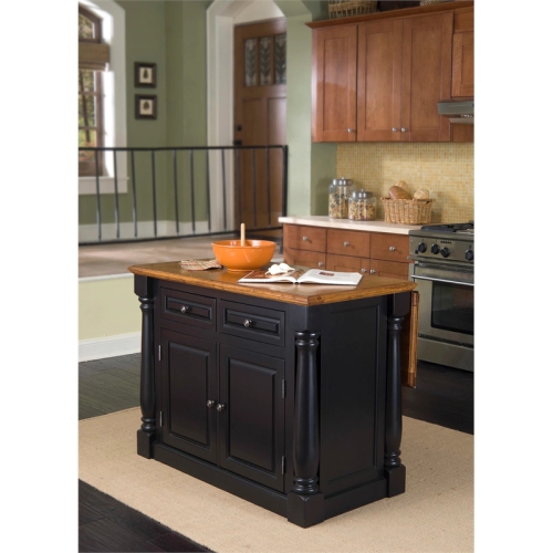 Homestyles Monarch Black Kitchen Island