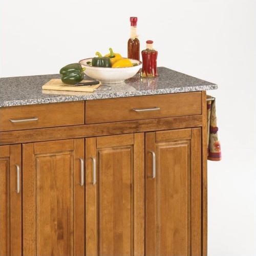 Homestyles Create-a-Cart Wood Rolling Kitchen Cart in Brown