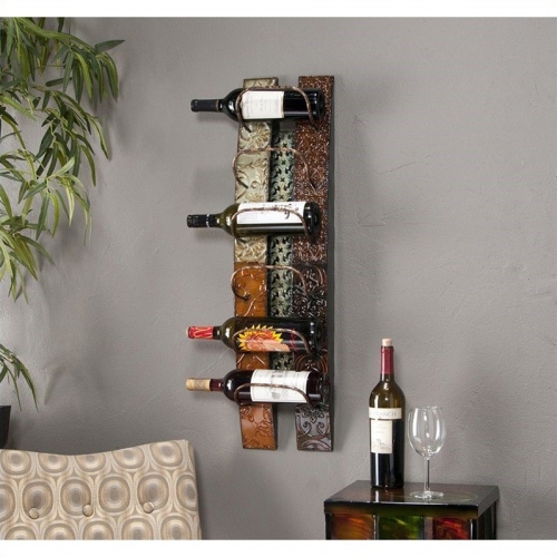 SOUTHERN ENTERPRISES  Sei Furniture Adriano Wall Mount Wine Storage In Earth Tones