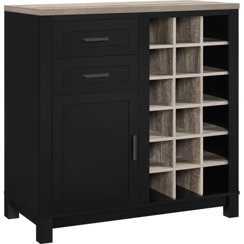 AMERIWOOD HOME  Carver Bar Cabinet In Black