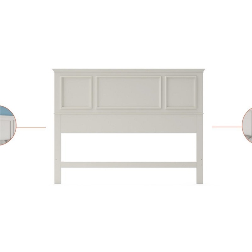 Homestyles Naples Wood Queen Headboard in Off White