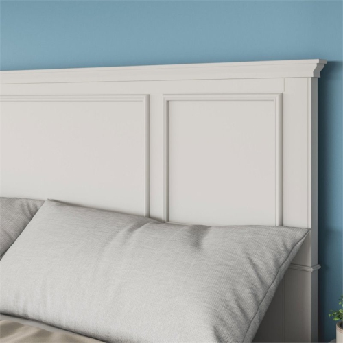 Homestyles Naples Wood Queen Headboard in Off White