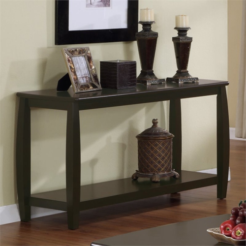 Coaster Marina Retangular Console Table with Bottom Shelf in Cappuccino