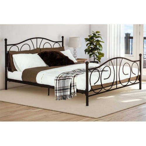 DHP  Victoria Metal Modern Bed - Queen - Bronze