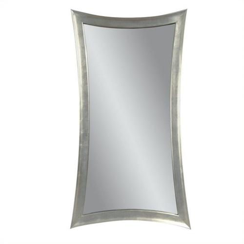 BASSETT MIRROR  Hour-Glass Wall Mirror In Silver Leaf