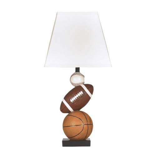 ASHLEY FURNITURE Ashley Nyx Poly Table Lamp In Brown And Orange