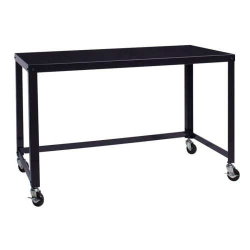 Hirsh Ready-to-assemble 48-inch Wide Mobile Metal Desk Black