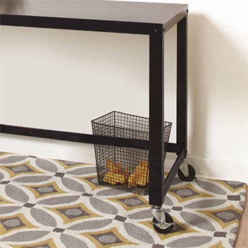 Hirsh Ready-to-assemble 48-inch Wide Mobile Metal Desk Black