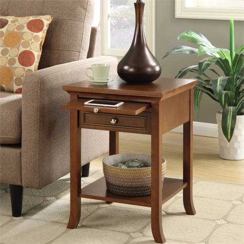 CONVENIENCE CONCEPTS  American Heritage Logan End Table In Espresso Wood Finish