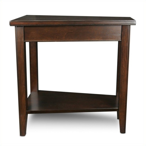 Leick Laurent Solid Wood Wedge Table in Chocolate Cherry