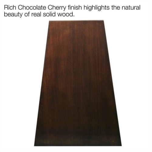 Leick Laurent Solid Wood Wedge Table in Chocolate Cherry