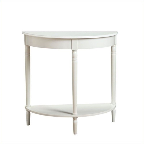 Convenience Concepts French Country Entryway Table in White Wood Finish