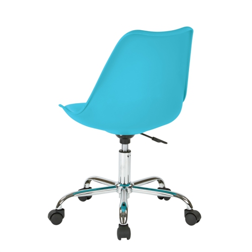 Emerson Teal Blue Office Chair with Pneumatic Chrome Base