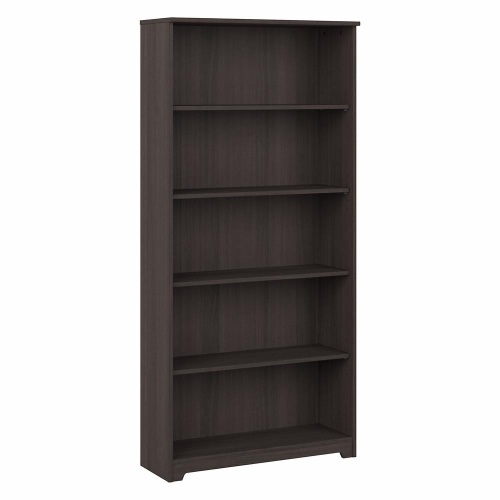 BUSH  Cabot 5 Shelf Tall Bookcase In Heather - Engineered Wood In Gray