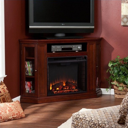 SOUTHERN ENTERPRISES  Ponoma Convertible Electric Fireplace Cherry