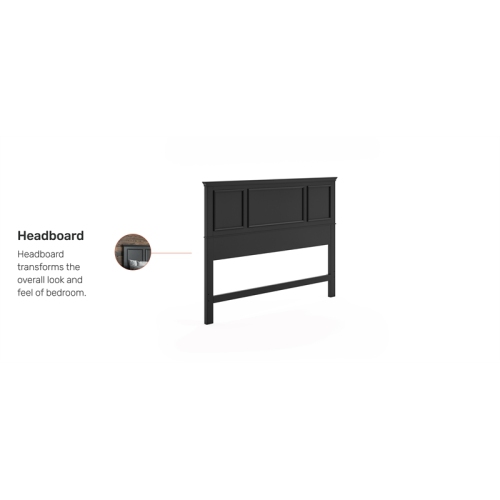 Homestyles Bedford Wood Queen Headboard in Black