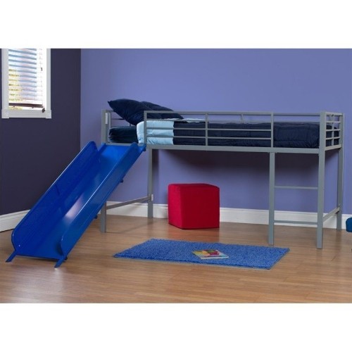 Dhp Junior Metal Twin Loft Slide, Dhp Junior Twin Metal Loft Bed With Slide Instructions