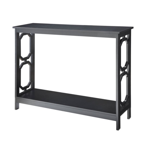Convenience Concepts Omega Console Table in Black Wood Finish
