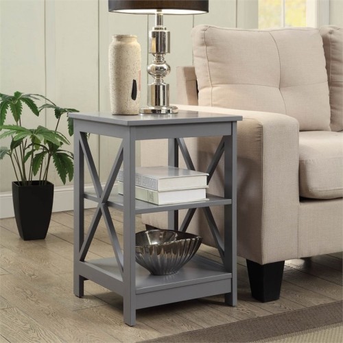 Convenience Concepts Oxford End Table Gray 203085GY 