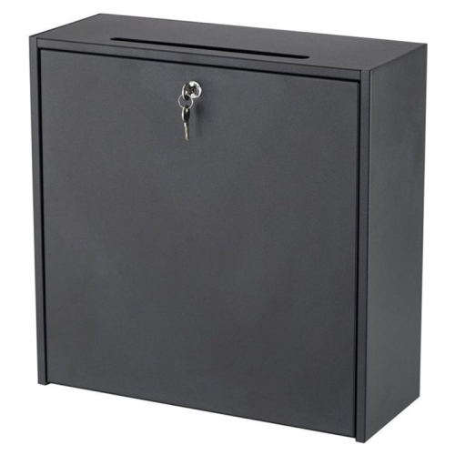 SAFCO  Large Wall-Mounted Mailbox With Lock In Black