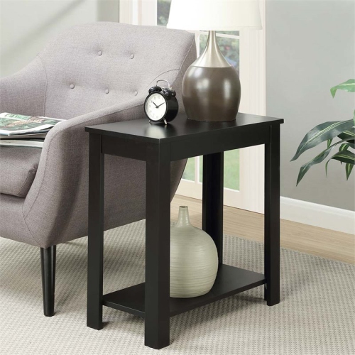 CONVENIENCE CONCEPTS  Designs2Go Baja Chairside End Table In Black Wood Finish