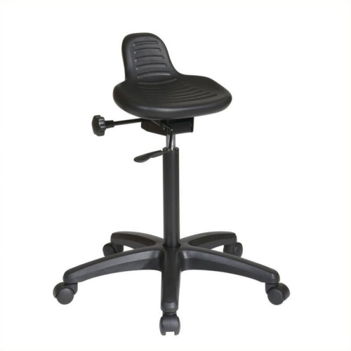 OFFICE STAR  Saddle Seat Stool With Seat Angle Adjustment And Pneumatic Seat Height In Black