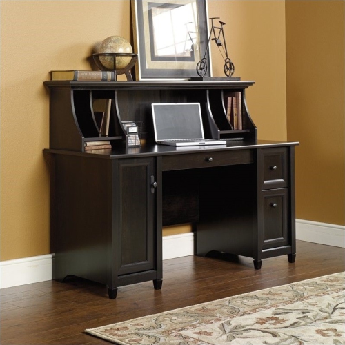 Sauder Edge Water Computer Desk in Estate Black