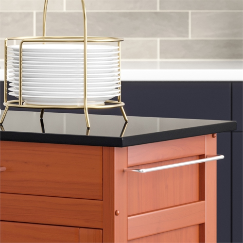 Homestyles Create-a-Cart Wood Rolling Kitchen Cart in Brown