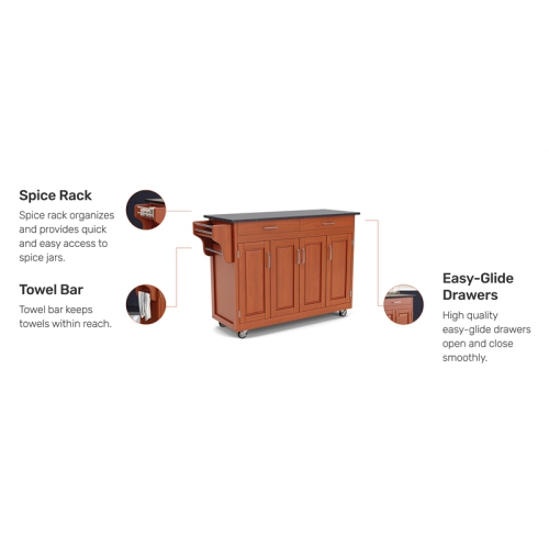 Homestyles Create-a-Cart Wood Rolling Kitchen Cart in Brown