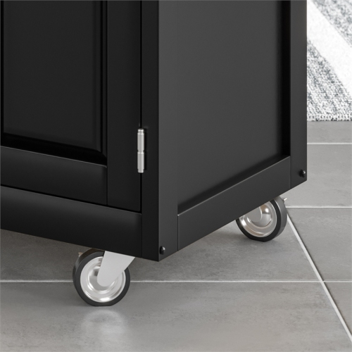 Homestyles Create-a-Cart Wood Rolling Kitchen Cart in Black